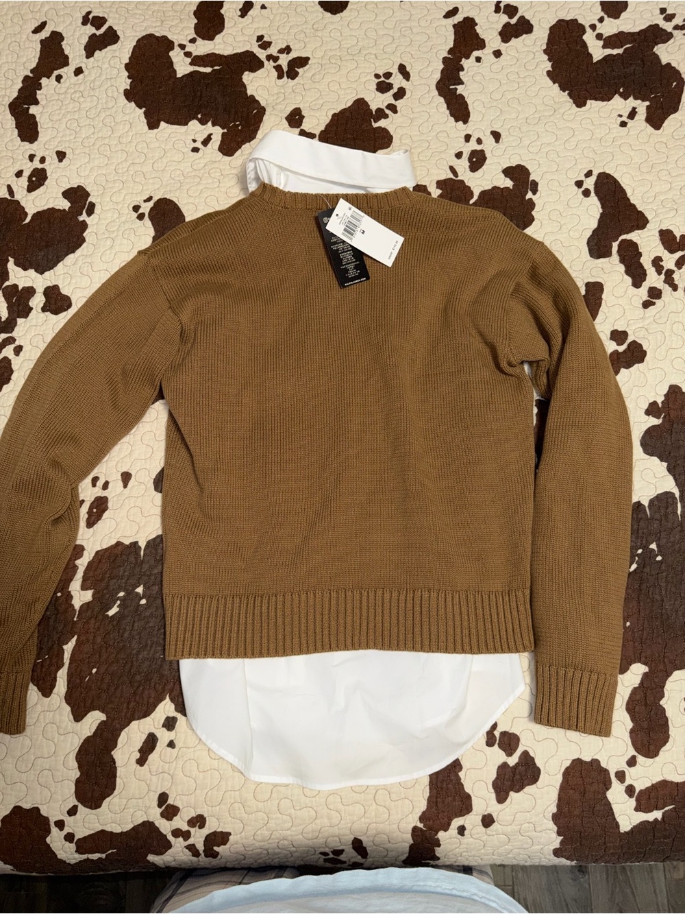 Ralph Lauren Brown Beagle Intarsia Crewneck Sweater - Picture 5 of 5